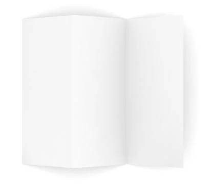 Empty paper booklet on white background Stock Illustration