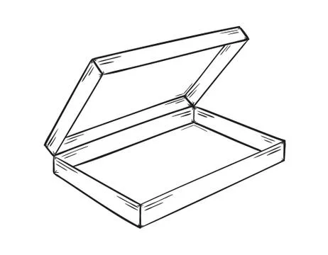 Empty paper box Stock Illustration