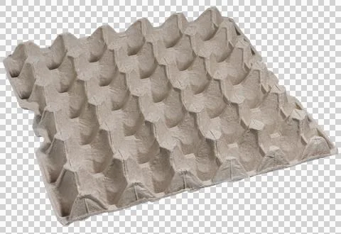 Empty paper egg tray. isolated on a transparent background Foto stock