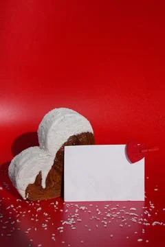 Empty paper note template sample mock up blank for wishes greeting holiday card Stock Photos