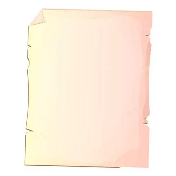 Empty paper for notes, journal top view in cartoon style isolated on white Stock Illustration