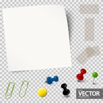 Empty paper with office accessories Stock Illustration