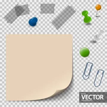 Empty paper with office accessories Stock Illustration