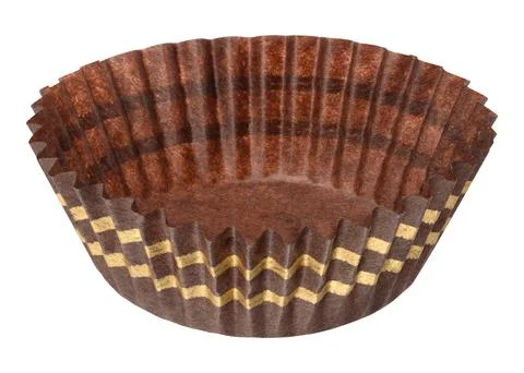 Empty paper round candy wrapper on isolated background Stock Photos