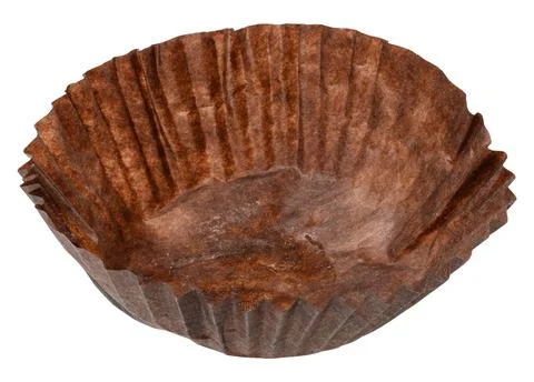 Empty paper round candy wrapper on isolated background, close up Stock Photos