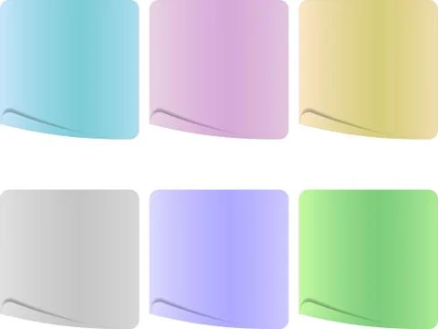 Empty paper set Stock Illustration