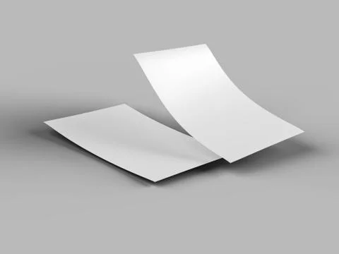 Empty paper sheet in A4 format - 3d illustration Stock Illustration