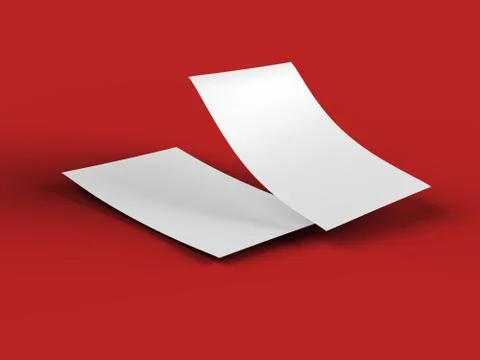 Empty paper sheet in A4 format - 3d illustration Stock Illustration