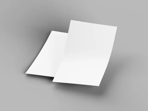 Empty paper sheet in A4 format - 3d illustration Stock Illustration