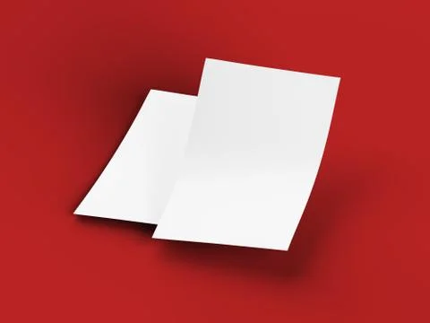 Empty paper sheet in A4 format - 3d illustration Stock Illustration