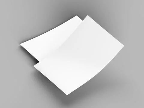 Empty paper sheet in A4 format - 3d illustration Illustrazione stock