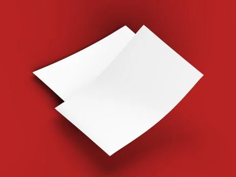 Empty paper sheet in A4 format - 3d illustration Stock Illustration