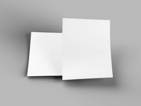 Empty paper sheet in A4 format - 3d illustration Stock Illustration
