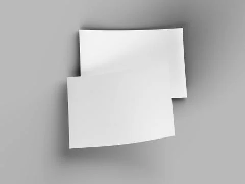 Empty paper sheet in A4 format - 3d illustration Stock Illustration