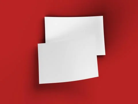 Empty paper sheet in A4 format - 3d illustration Stock Illustration