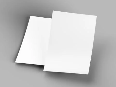Empty paper sheet in A4 format - 3d illustration Stock Illustration