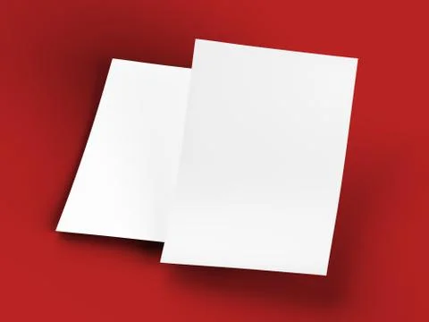 Empty paper sheet in A4 format - 3d illustration Stock Illustration