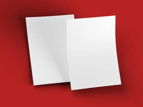 Empty paper sheet in A4 format - 3d illustration Stock Illustration