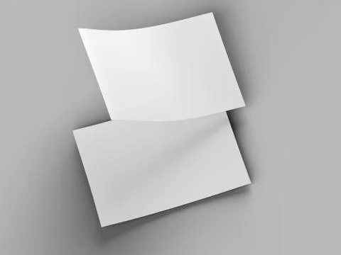 Empty paper sheet in A4 format - 3d illustration Stock Illustration