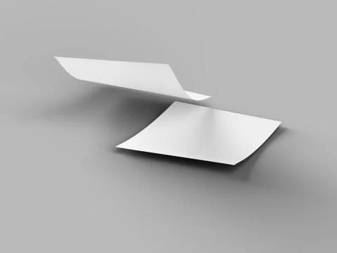 Empty paper sheet in A4 format - 3d illustration Stock Illustration