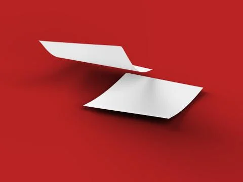 Empty paper sheet in A4 format - 3d illustration Stock Illustration