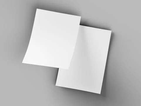 Empty paper sheet in A4 format - 3d illustration Stock Illustration