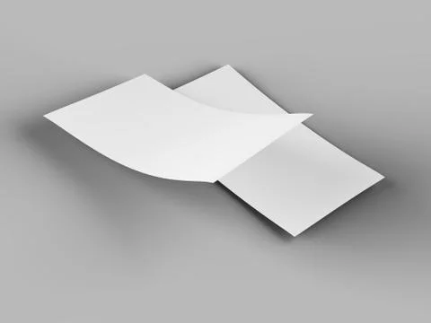 Empty paper sheet in A4 format - 3d illustration Stock Illustration