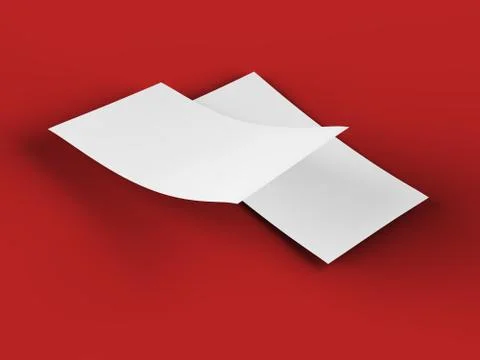 Empty paper sheet in A4 format - 3d illustration Stock Illustration