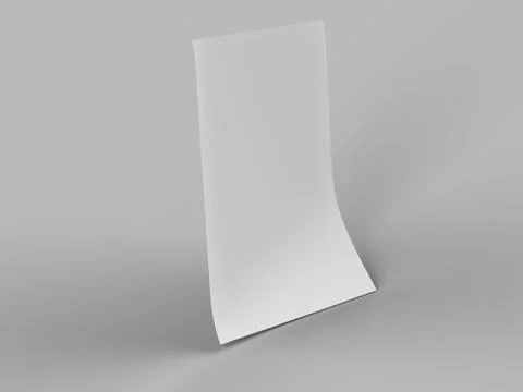 Empty paper sheet in A4 format - 3d illustration Stock Illustration