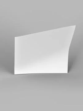 Empty paper sheet in A4 format - 3d illustration Stock Illustration