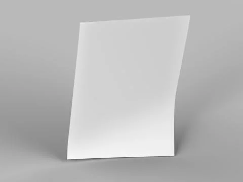 Empty paper sheet in A4 format - 3d illustration Stock Illustration