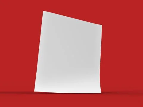 Empty paper sheet in A4 format - 3d illustration Stock Illustration