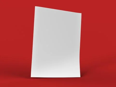Empty paper sheet in A4 format - 3d illustration Stock Illustration