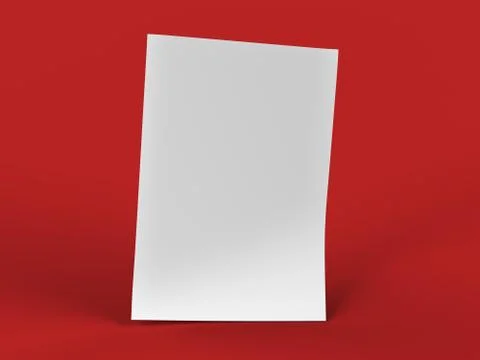 Empty paper sheet in A4 format - 3d illustration Illustrazione stock