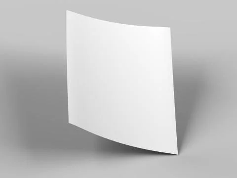 Empty paper sheet in A4 format - 3d illustration Stock Photos