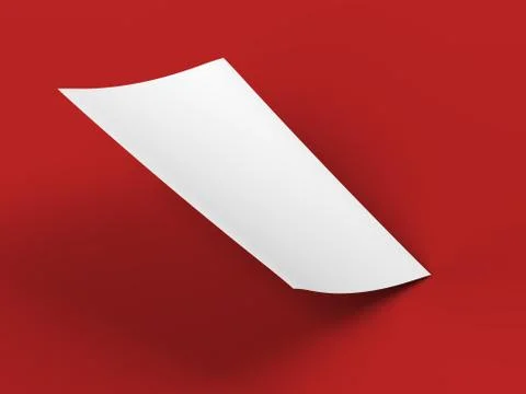 Empty paper sheet in A4 format - 3d illustration Stock Photos