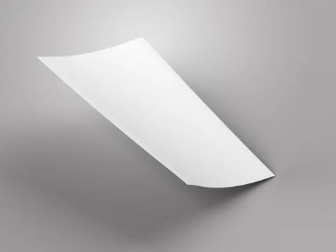 Empty paper sheet in A4 format - 3d illustration Stock Photos