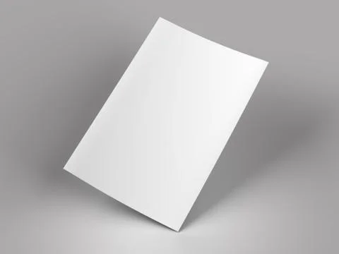 Empty paper sheet in A4 format - 3d illustration Stock Photos