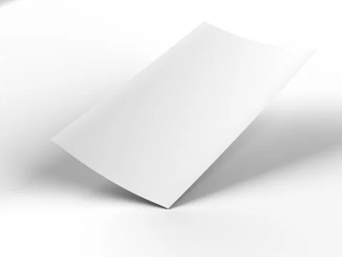 Empty paper sheet in A4 format - 3d illustration Stock Photos