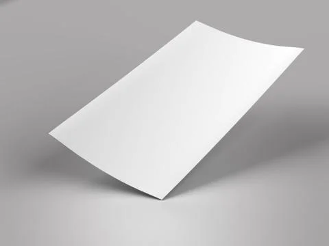 Empty paper sheet in A4 format - 3d illustration Stock Photos
