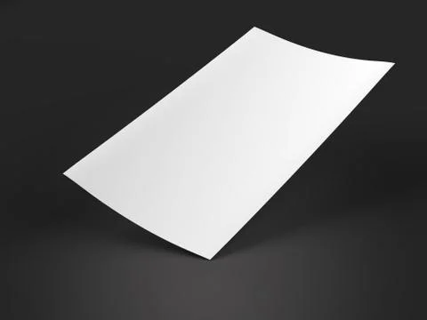 Empty paper sheet in A4 format - 3d illustration Stock Photos