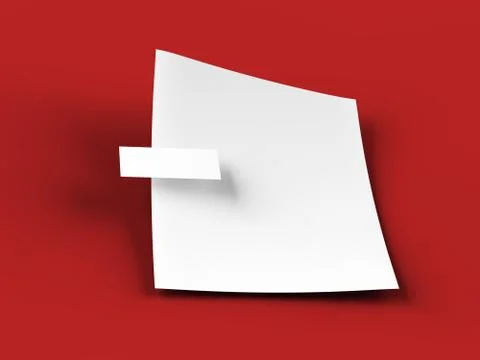 Empty paper sheet in A4 format with bussines card. 3d illustration Stock Photos