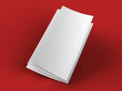 Empty paper sheets in A4 format - 3d illustration Stock Photos