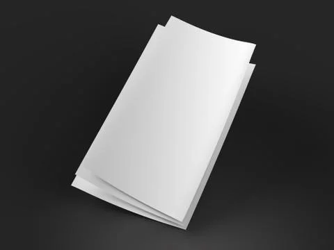 Empty paper sheets in A4 format - 3d illustration Stock Photos