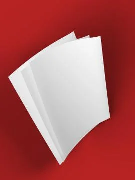 Empty paper sheets in A4 format - 3d illustration Stock Photos