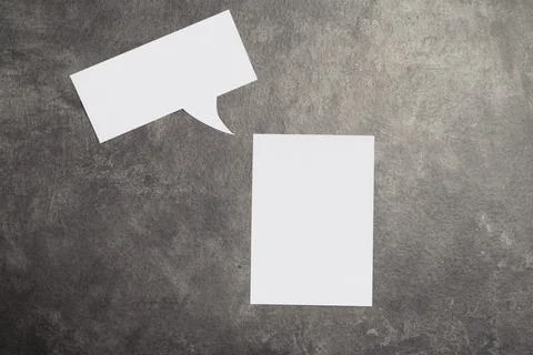 Empty paper with speech symbol Stock Photos