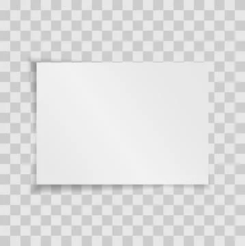 Empty paper template. Realistic A4 mockup on transparent background with shad Stock Illustration