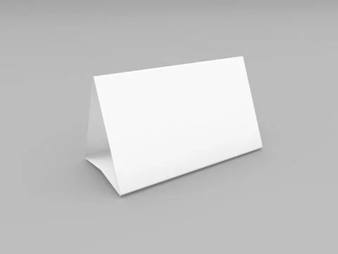 Empty paper triangle card on gray background. Stock Illustration