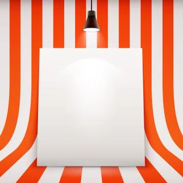 Empty paper at the wall Illustrazione stock