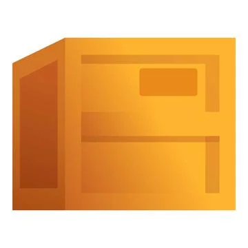 Empty parcel box icon, cartoon style Illustrazione stock